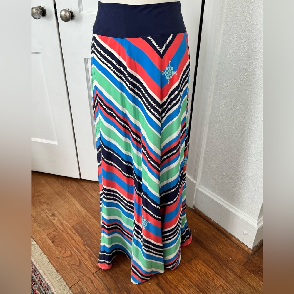 Lilly Pulitzer Kelli-Lyn silk maxi skirt in overboard stripe 4